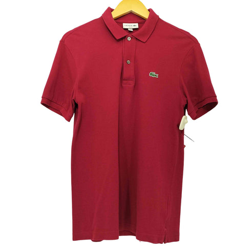 ラコステ LACOSTE SLIM FIT ロゴ刺繍 鹿の子 S/S ポロシャツ メンズ import:S