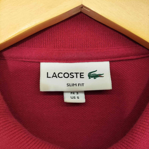 ラコステ LACOSTE SLIM FIT ロゴ刺繍 鹿の子 S/S ポロシャツ メンズ import:S