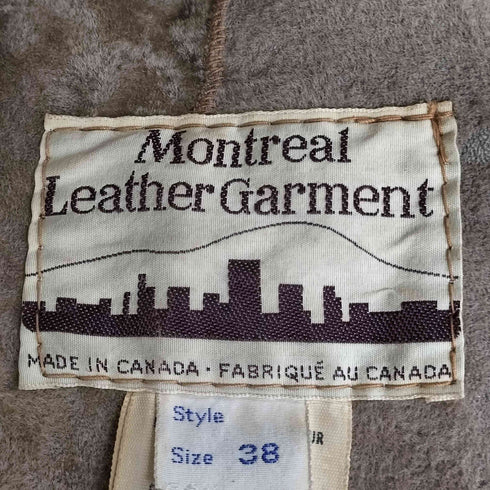Montreal Leather Garment カナダ製 羊革 リアルムートンコート メンズ 38