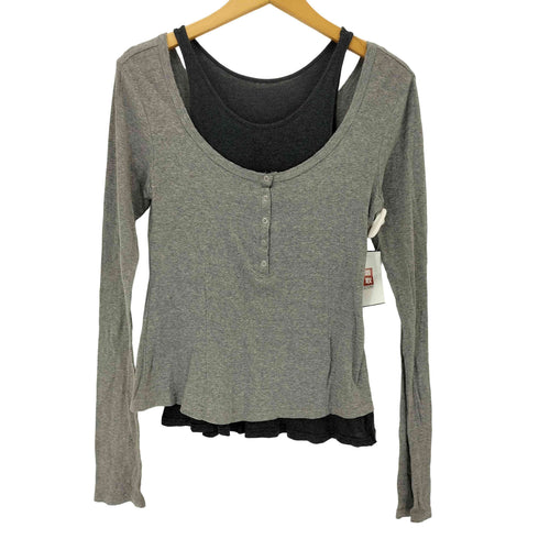メゾンスペシャル MAISON SPECIAL Layered Henley Neck Tops レディース FREE
