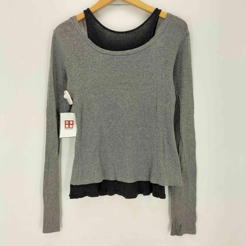 メゾンスペシャル MAISON SPECIAL Layered Henley Neck Tops レディース FREE