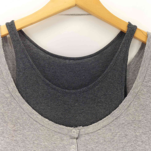 メゾンスペシャル MAISON SPECIAL Layered Henley Neck Tops レディース FREE