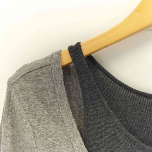 メゾンスペシャル MAISON SPECIAL Layered Henley Neck Tops レディース FREE