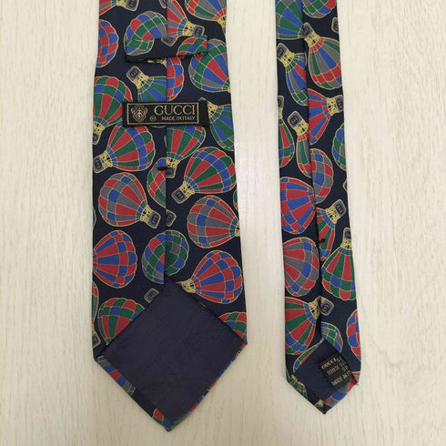 グッチ GUCCI イタリア製 シルク100% 気球柄 ネクタイ メンズ