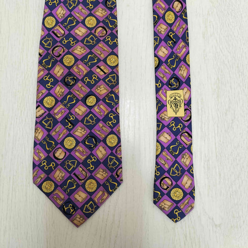 グッチ GUCCI イタリア製 シルク100% 鳥総柄 ネクタイ メンズ