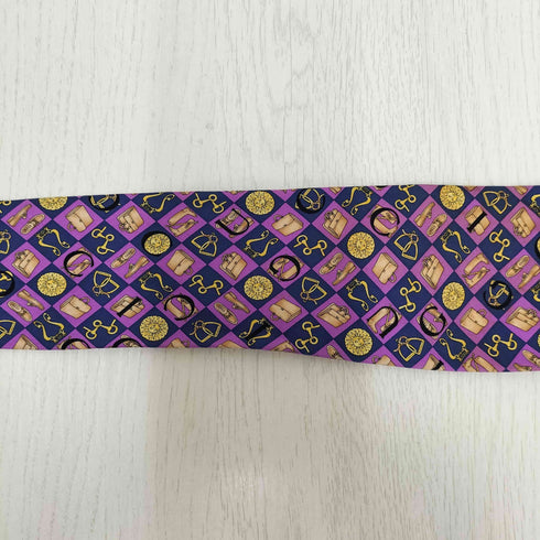 グッチ GUCCI イタリア製 シルク100% 鳥総柄 ネクタイ メンズ