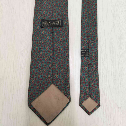 グッチ GUCCI イタリア製 シルク100% 総柄 ネクタイ メンズ