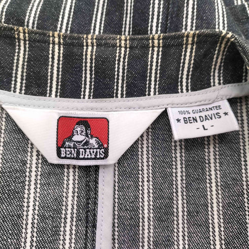 ベンデイビス BEN DAVIS コットン ストライプ ワーク ベスト チェーンステッチ メンズ JPN:L