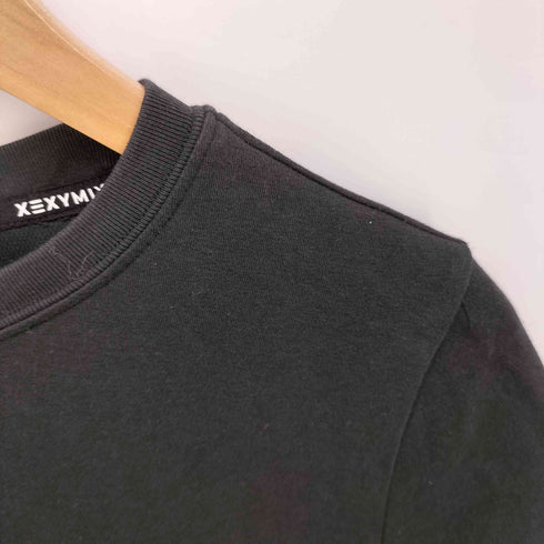 XEXYMIX ロゴプリント クロップド ジャージー Tシャツ レディース
