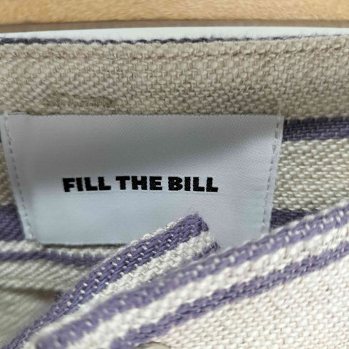 フィルザビル FILL THE BILL 別注 コットンリネン ストライプパンツ レディース JPN:1