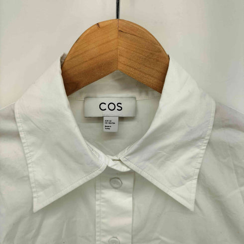 コス COS コットンウレタン ロングカフス サファリポケット 長袖 シャツ レディース 32