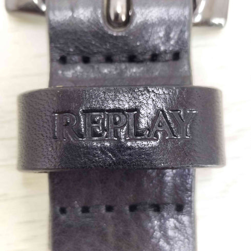 リプレイ REPLAY スタッズ レザーベルト メンズ