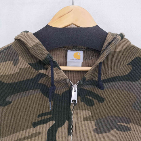 カーハート Carhartt カモ柄 サーマルジップアップパーカー レディース