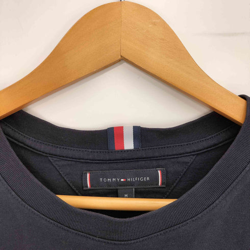 トミーヒルフィガー TOMMY HILFIGER REGULAR FIT ロゴ刺繍 ラインデザイン S/S クルーネック Tシャツ メンズ import:M