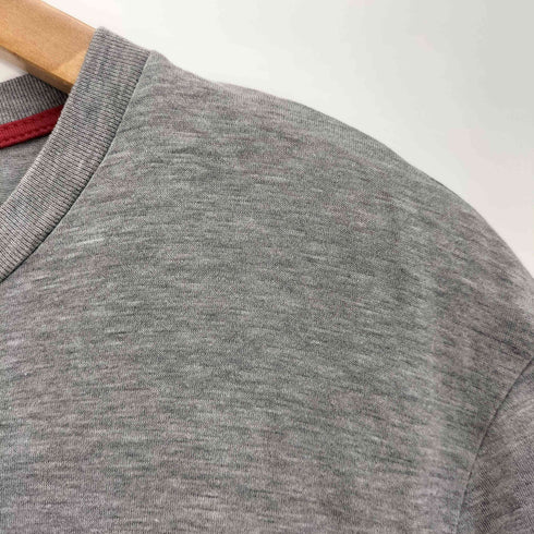 サルヴァトーレフェラガモ Salvatore Ferragamo イタリア製 ロゴ レザーポケット S/S クルーネック Tシャツ メンズ import:S