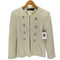 ザラ ZARA フロントフック ツイード ノーカラージャケット レディース import:XS
