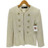 ザラ ZARA フロントフック ツイード ノーカラージャケット レディース import:XS