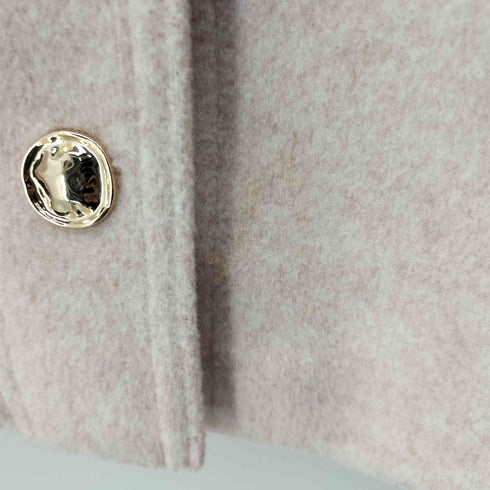 ザラ ZARA スナップボタン クロップド ノーカラージャケット レディース import:XS