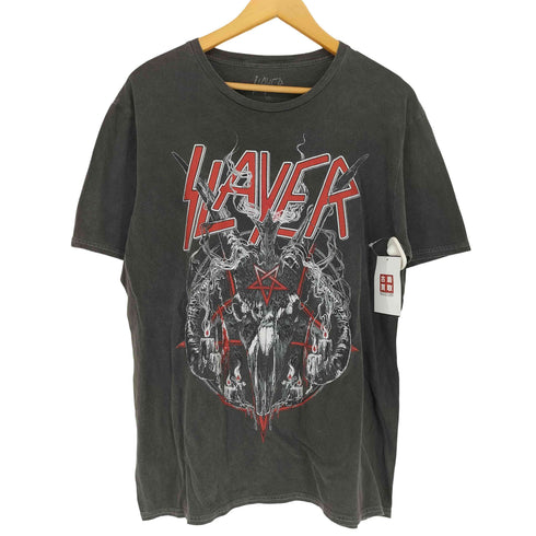 SLAYER バンド プリント クルーネック 半袖Tシャツ カットソー メンズ M
