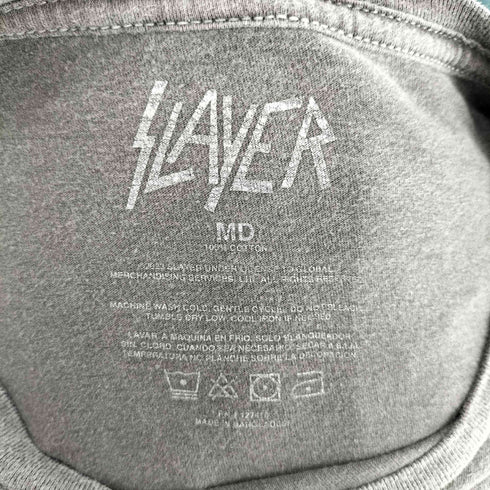 SLAYER バンド プリント クルーネック 半袖Tシャツ カットソー メンズ M