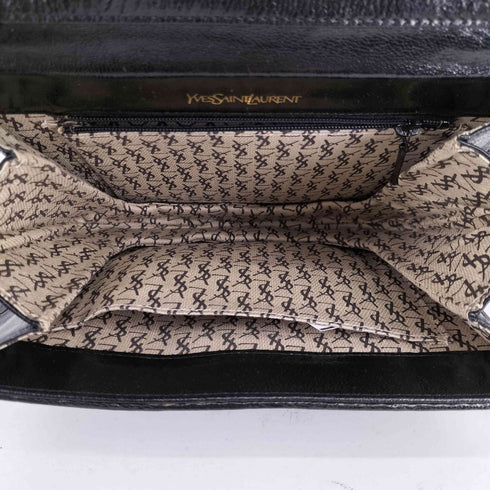 イヴサンローラン Yves Saint Laurent 編み込みレザー ショルダーバッグ レディース