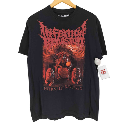 Fat Tub of Lard Records プリント クルーネック 半袖Tシャツ カットソー メンズ L