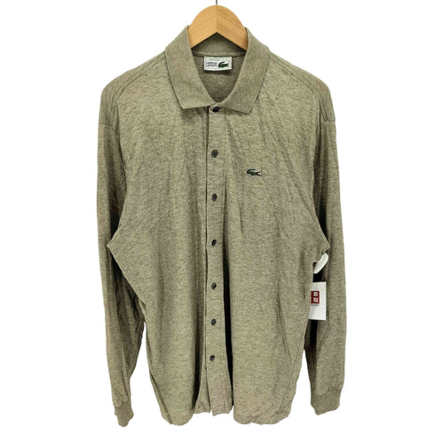 シュミーズラコステ CHEMISE LACOSTE 80s スペイン製 コットンブレンド ワンポイントロゴ 長袖 シャツ メンズ 7