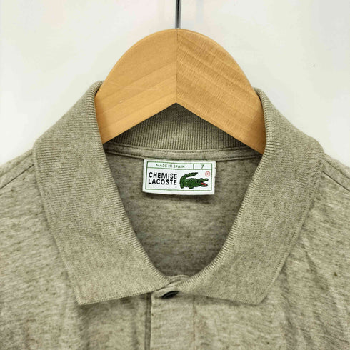 シュミーズラコステ CHEMISE LACOSTE 80s スペイン製 コットンブレンド ワンポイントロゴ 長袖 シャツ メンズ 7