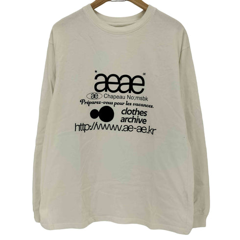 AEAE フロントロゴ プリント クルーネックロンT casual レディース 1