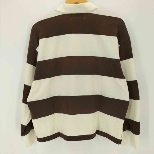 Atelier Nain フロントロゴ刺繍 ボーダー ポロニット casual レディース FREE