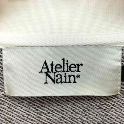 Atelier Nain フロントロゴ刺繍 ボーダー ポロニット casual レディース FREE