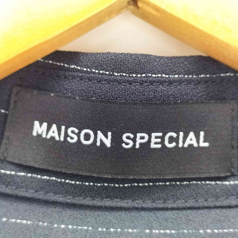 メゾンスペシャル MAISON SPECIAL Tuck Stripe Short Shirt レディース FREE