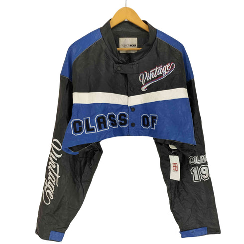 FASHIOM NOVA 短丈 レザー レーシングジャケット メンズ