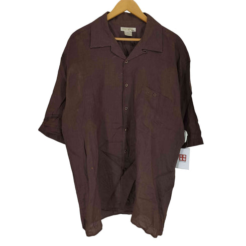 100%リネン オープンカラーシャツ メンズ import:XL