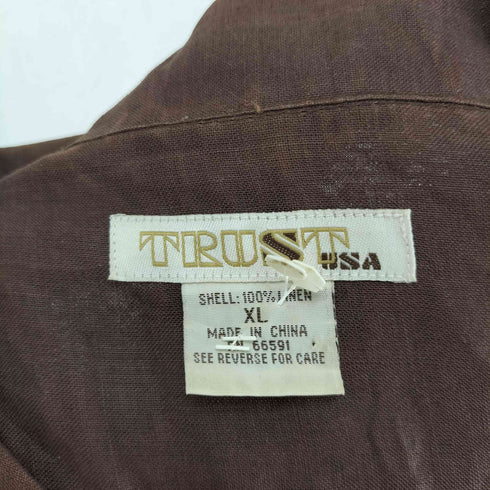 100%リネン オープンカラーシャツ メンズ import:XL