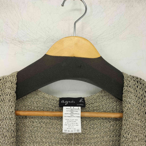 アニエスベー agnes b. PARIS ノースリーブ ニットカーディガン レディース JPN:1