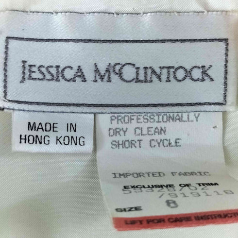 jessica mclintock スパンコール フラワー刺繍 エンブロイダリー レース ノーカラージャケット レディース US:8