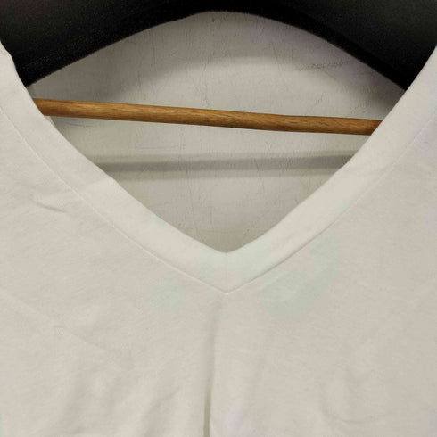 アニエスベー agnes b. PARIS コットン 無地 Vネック 半袖 Tシャツ カットソー レディース JPN:2