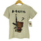 HELLO 日焼け キャラクタープリント 銃 モックネックTシャツ レディース JPN:1