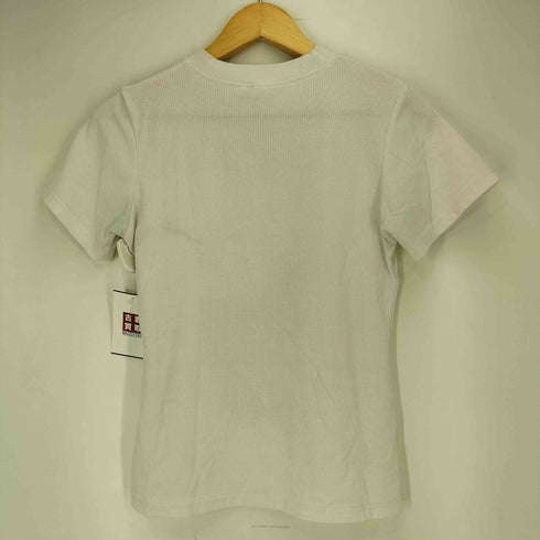 HELLO 日焼け キャラクタープリント 銃 モックネックTシャツ レディース JPN:1