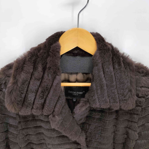 GABRIEL ANGELI フランス製 RABBIT SKIN REAL FUR JACKET ラビットファージャケット レディース 36
