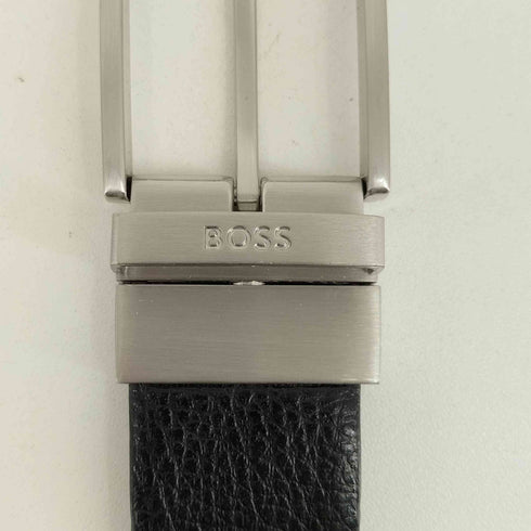 ボス BOSS GRAINED ITALIAN LEATHER LOGO KEEPER リバーシブル ベルト メンズ