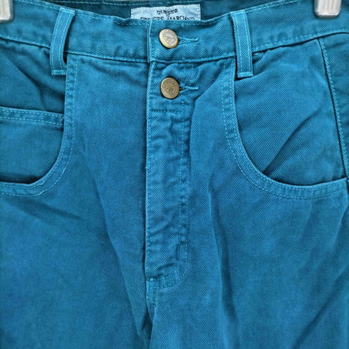 ゲスジョージズマルシアーノ GUESS BY GEORGES MARCIANO 90S USA製 バックワッペン ハイウエスト デニムパンツ メンズ US:28-29