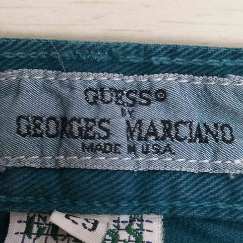ゲスジョージズマルシアーノ GUESS BY GEORGES MARCIANO 90S USA製 バックワッペン ハイウエスト デニムパンツ メンズ US:28-29