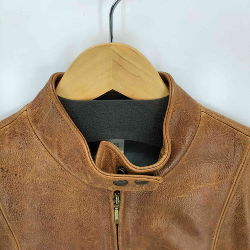 ジェイクルー J.CREW LAMB LEATHER クロップド シングルライダースジャケット レディース S