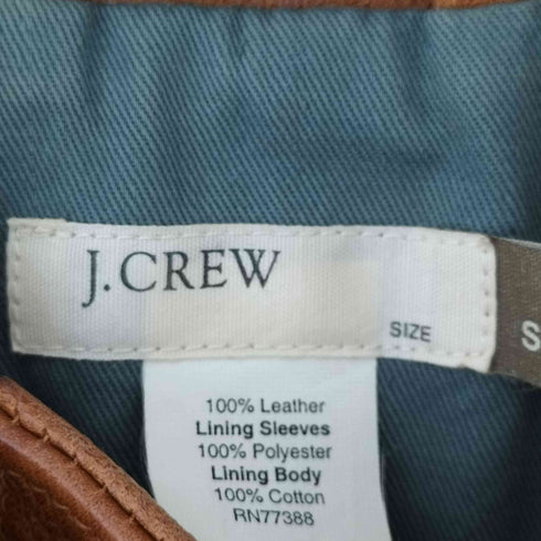 ジェイクルー J.CREW LAMB LEATHER クロップド シングルライダースジャケット レディース S