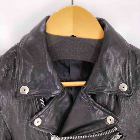 フーガ FUGA LAMB LEATHER EXISTENCIA ラムレザーダブルライダースジャケット Y2K グランジ メンズ 44