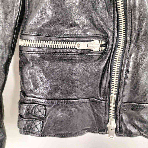 フーガ FUGA LAMB LEATHER EXISTENCIA ラムレザーダブルライダースジャケット Y2K グランジ メンズ 44
