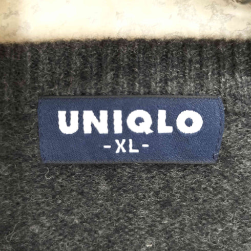 ユニクロ UNIQLO Old 紺タグ Vネック ロングスリーブ ニット メンズ XL