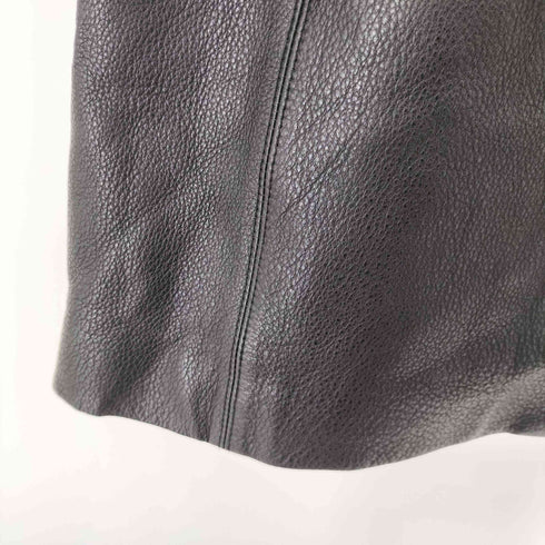 エディーバウアー Eddie Bauer GENUINE LEATHER 本革 レザー ジップアップコート レディース M